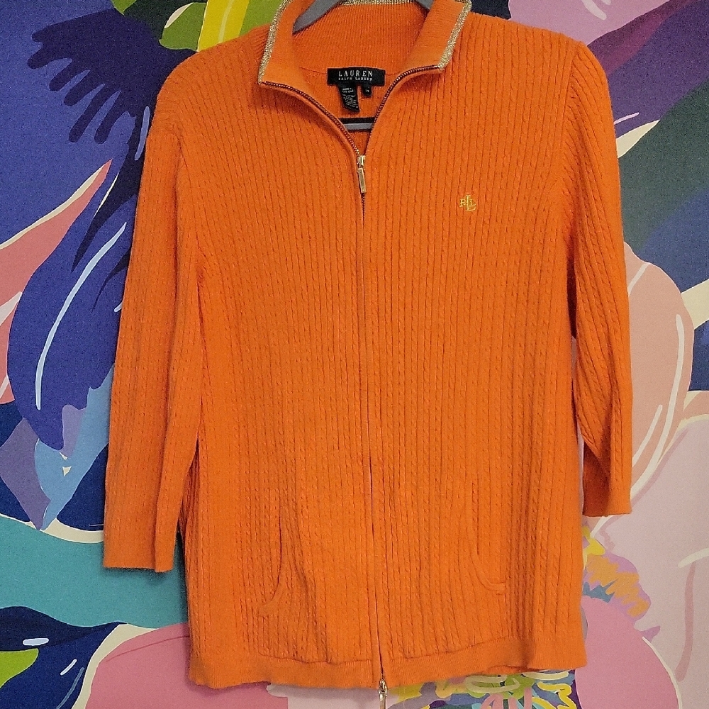 Lauren Ralph Lauren Orange Turtleneck Sweater